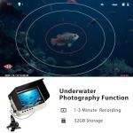 Jiisquilyx Underwater Camera & Fish Finder: 5.5 Inch OLED 1080P Waterproof Ice Fishing Camera with Monitor｜Portable Fish Finders for Ice/Lake Fishing｜Depth Finder for Boat/Kayak & Murky Under Water