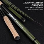 QualyQualy Tenkara Fly Rod Combo Beginner Kit, Tenkara Fishing Rod in 10.6ft/11.6ft 24T Fly Fishing Kit with Telescopic Fly Rod Flies Tippet and Fishing Chest Bag
