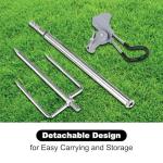 AVCMOTO Fishing Rod Holders for Bank Fishing, 360 Degree Adjustable Fishing Pole Holders for Ground, Multifunctional Stainless Steel Beach Fishing Rod Holder Fishing Gifts for Men (Silver)