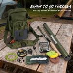 QualyQualy Tenkara Fly Rod Combo Beginner Kit, Tenkara Fishing Rod in 10.6ft/11.6ft 24T Fly Fishing Kit with Telescopic Fly Rod Flies Tippet and Fishing Chest Bag