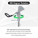 AVCMOTO Fishing Rod Holders for Bank Fishing, 360 Degree Adjustable Fishing Pole Holders for Ground, Multifunctional Stainless Steel Beach Fishing Rod Holder Fishing Gifts for Men (Silver)