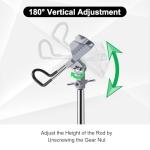 AVCMOTO Fishing Rod Holders for Bank Fishing, 360 Degree Adjustable Fishing Pole Holders for Ground, Multifunctional Stainless Steel Beach Fishing Rod Holder Fishing Gifts for Men (Silver)