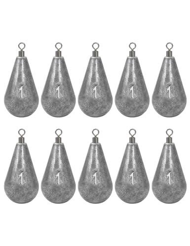 BLUEWING Casting Swivel Bell Sinkers Fishing Weights Drop Shot Dipsey Lead Saltwater, 3/4oz - 10pcs