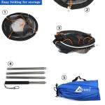 Drasry Large Collapsible Bridge Pier Fishing Net Landing Net with Rod, High Load Aluminum Ring Drop Net for Saltwater and Freshwater Rubber Coated Basket with 49.2 ft Rope 23.6 * 23.6 * 27.5 in