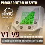 SAMOLLA Baitcasting Fishing Reel 8 oz Ultralight Smart Digital Baitcaster Reels with 22 Lb Max Drag 7.2:1 High-Speed Gear Ratio Right Handed Freshwater Saltwater Compact Design Silver TX900