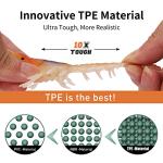 TRUSCEND Pre-Rigged Fishing Jigs, 1:50 Super Durable TPE Bass Fishing Lures, Well-Made Lifelike Soft Crayfish Swimbait, Weedless MarshSwamp Fishing Lure for Trout Crappie Walleye, Keep Separately!