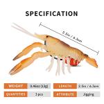 TRUSCEND Pre-Rigged Fishing Jigs, 1:50 Super Durable TPE Bass Fishing Lures, Well-Made Lifelike Soft Crayfish Swimbait, Weedless MarshSwamp Fishing Lure for Trout Crappie Walleye, Keep Separately!