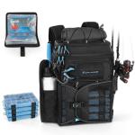 Calamus GearMaster Tackle Backpack with Bait Binder, Large Lightweight Water-Resistant Fishing Bag, Rod Holders, Food Storage