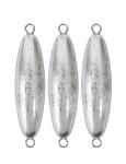 BLUEWING Torpedo Sinker Through Wire Fishing Weight Saltwater Bullet Lead Double Ringed, 6 oz, 3 Pack