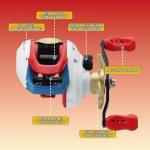 HAUT TON Scorpion King Baitcaster Fishing Reel,300 Series,Magnesium Alloy Frame Baitcasting Reel,10+1BB,7.2:1,35Lbs Drag Power,Saltwarer&Freshwater for Inshore&Offshore Fish (HT-NC, Left)