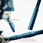 Fishing Landing Net, Fishing Net with Telescoping Pole Handle, Foldable Collapsible Nylon Material Mesh Landing Net Freshwater for Kids Men Women