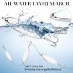 Shappy 15 Pcs Fishing Lures Fishing Spoons Set 3 Sizes Casting Spoon Lure 1/5 3/4 1 oz Casting Spoon Hard Metal Hooks for Bass Trout Salmon Freshwater Saltwater(Silver)