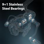 Handing M1 Fishing Reels Spinning Reels 2000 Spinning Fishing Reels Size 2000 22 Lbs Max Drag 9+1 Ball Bearings, 5.2:1 Gear Ratio, CNC Aluminum Spool