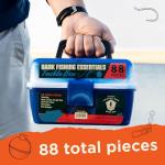 Catch Co Mystery Tackle Box Bank Fishing Essentials - 88 Pieces - Small Tackle Box - Green