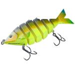 BASSDASH Bone Swimbait Multi Jointed Hard Fishing Lure for Bass Trout Bluegill Pike with Angled Cut Segments 3.7in/0.66oz