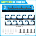 PLUSINNO H5P Fishing Rod/Pole Holders for Garage, Wall or Ceiling Mounted Fishing Rod Holder with Soft Protective Pad, Fishing Rod Storage Organizer Holds up to 5/10/20 Rod or Combos or Nets