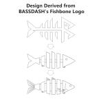 BASSDASH Bone Swimbait Multi Jointed Hard Fishing Lure for Bass Trout Bluegill Pike with Angled Cut Segments 3.7in/0.66oz