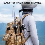 KastKing Megatron Titanium Telescopic Casting & Spinning Fishing Rods, IM7 Graphite Travel Rod with Titanium Solid Tip, Power Transition System, for Freshwater and Inshore Fishing