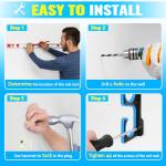 PLUSINNO H5P Fishing Rod/Pole Holders for Garage, Wall or Ceiling Mounted Fishing Rod Holder with Soft Protective Pad, Fishing Rod Storage Organizer Holds up to 5/10/20 Rod or Combos or Nets