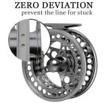 ANGLER DREAM EX-ALC Fly Reel 9/10WT CNC Machined Aluminum Fly Fishing Reel Silver/Gunsmoke Fly Reels