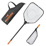 KastKing Brutus Fishing Net, Fish Landing Net, Lightweight & Portable Fishing Net with Soft EVA Foam Handle, Holds up to 44lbs/20KG, Fish-Friendly Mesh for a Safe Release, Silicone L