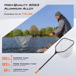 KastKing Brutus Fishing Net, Fish Landing Net, Lightweight & Portable Fishing Net with Soft EVA Foam Handle, Holds up to 44lbs/20KG, Fish-Friendly Mesh for a Safe Release, Silicone L