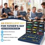 PLUSINNO Fishing Lures - Tackle Box, Bass Fishing Lures for Freshwater and Saltwater, Trout Fishing Gear & Bait, Fishing Gifts for Men，Father