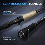 KastKing Spartacus II Plus Twin-Tip Spinning & Casting Rods, IM6 Graphite Blanks, Stainless Steel Frame with Zirconium Oxide Rings, 2-Piece Rods with Extra Tip Section, PTS, No-Slip Grip, Hook Keeper