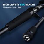 KastKing Verus Performance Spinning & Casting Fishing Rod with Extra Tip, Lightweight KastFlex IM6 Graphite, FazLite Rings Guides, EVA Grip, PTS Power Transition System, Cast, 7'6", H