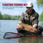 Goture Floating Fishing Net with Assist Handle, Aluminum Telescoping Handle, PVC Coated Nylon Mesh, Foldable Collapsible Fish Landing Net, Extendable Fish Nets for Kayak, Fly, Bass, Trout Fishing