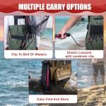 Goture Floating Fishing Net with Assist Handle, Aluminum Telescoping Handle, PVC Coated Nylon Mesh, Foldable Collapsible Fish Landing Net, Extendable Fish Nets for Kayak, Fly, Bass, Trout Fishing