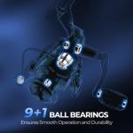 KastKing Centron Lite Spinning Fishing Reel Combo 6'6" M, 2000 Reel White