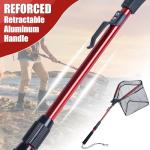 Goture Floating Fishing Net with Assist Handle, Aluminum Telescoping Handle, PVC Coated Nylon Mesh, Foldable Collapsible Fish Landing Net, Extendable Fish Nets for Kayak, Fly, Bass, Trout Fishing