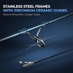 KastKing ReKon Saltwater Spinning Rod, KastFlex IM6 Carbon Graphite Blank, Zirconium Ceramic Guides, Graphite Locking Reel Seat, Oversized Drop Shot Hook Keeper, 2-Piece PTS, Saltwater Fishing