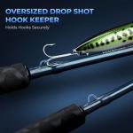 KastKing ReKon Saltwater Spinning Rod, KastFlex IM6 Carbon Graphite Blank, Zirconium Ceramic Guides, Graphite Locking Reel Seat, Oversized Drop Shot Hook Keeper, 2-Piece PTS, Saltwater Fishing