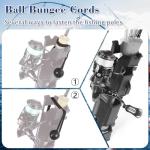 6 Pcs Mecha Boats Fishing Rod Holders,Wall Mounted Fishing Rod Holder Bracket Tube for Kayak with Screws,Ball Bungee Cords,Fishing Rod Storage Tubes for Boats,Cooler,Kayak,Crate,Garage,Trailer,Truck