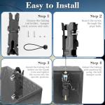 6 Pcs Mecha Boats Fishing Rod Holders,Wall Mounted Fishing Rod Holder Bracket Tube for Kayak with Screws,Ball Bungee Cords,Fishing Rod Storage Tubes for Boats,Cooler,Kayak,Crate,Garage,Trailer,Truck