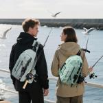 yuzhiyuan Small Fishing Bag with Rod Strap,Upgrade Pu Surface,Fishing Sling Portable & Lightweight, Fish Small Tackle bag – Fits Tackle Boxes & Gear,Move Freely, Cast Smoothly - Fishing Gifts for Men