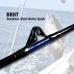 Fiblink 1-Piece Saltwater Offshore Trolling Rod Conventional Boat Rod Carbon Fishing Pole(6 Feet, 30-50 lb/50-80 lb/80-120 lb) (2 Pcs - 6' - 30-50 lb)