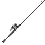 Zebco Omega Pro Spincast Reel and Fishing Rod Combo, 6-Foot 2-Piece IM6 Graphite Fishing Pole, Split MaxTac Grip Rod Handle, Size 30 Reel, Pre-spooled with 10-Pound Line, Black