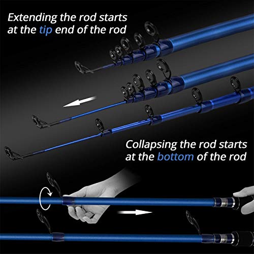 KastKing Compass Telescopic Casting Fishing Rod - 6ft