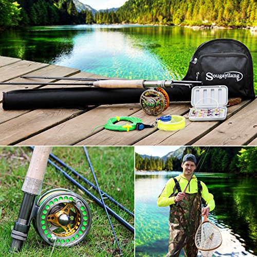 Sougayilang Fly Fishing Combo with Lightweight Portable Rod