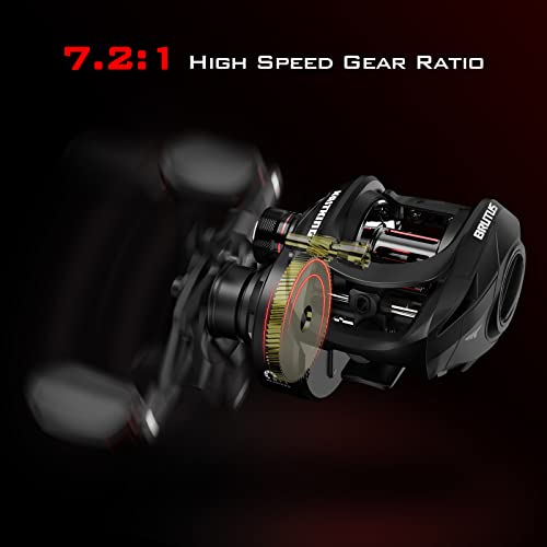 KastKing Brutus Baitcasting Fishing Reel: Graphite Frame, 7.2:1 Gear Ratio