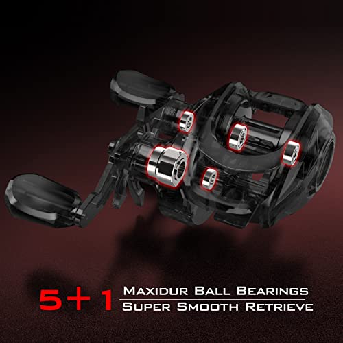KastKing Brutus Baitcasting Fishing Reel: Graphite Frame, 7.2:1 Gear Ratio