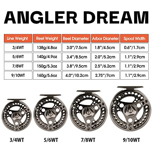Fly Reel 7/8WT CNC Machined Aluminum Fly Fishing