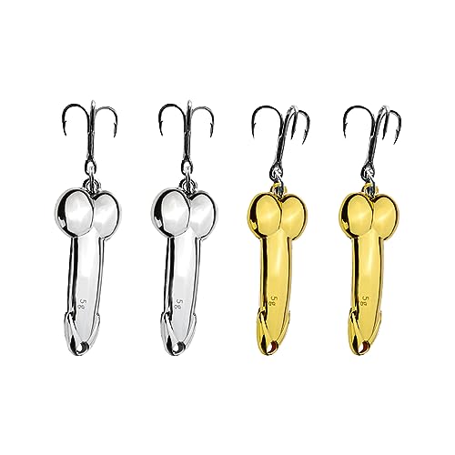 Funny Bass Fishing Lures - 4Pcs Set (Silver, Gold)