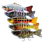 Realistic Multi-Jointed Fishing Lures for Freshwater & Saltwater