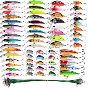 Aorace 84-Piece Fishing Lures Set for Bass & Pike