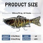 Realistic Multi-Jointed Fishing Lures for Freshwater & Saltwater