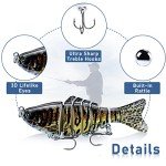 Realistic Multi-Jointed Fishing Lures for Freshwater & Saltwater